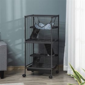 Pet Cages, Totoro Cages, Amazon Shipping, WalMart Banned, No Shipments On Weekends (Option: Silver Gray Black)